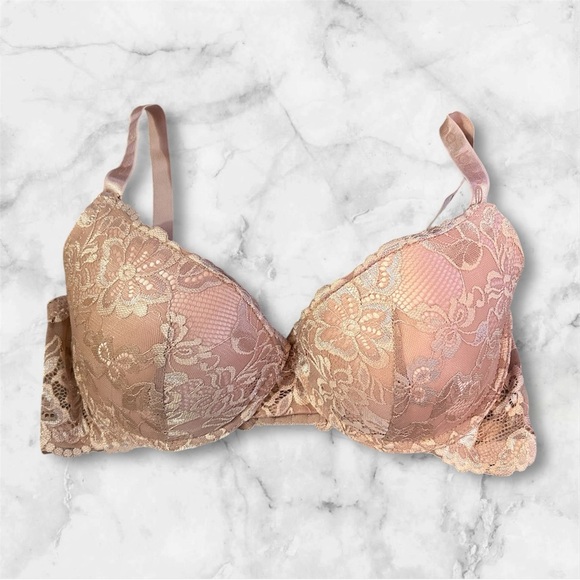 Bebe Elegant Lace push up Women's Bra - Cream 36D #002 - Picture 1 of 3